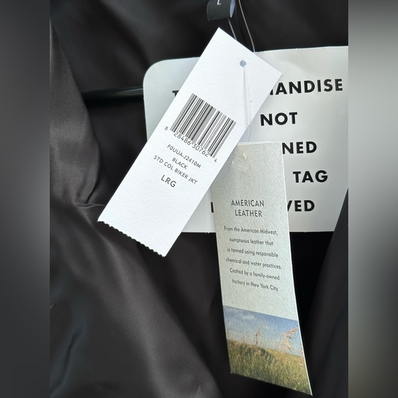 EILEEN FISHER - NWT - Women’s Moto Jacket LEATHER Sz L - BLACK - Picture 14 of 15